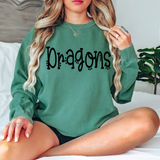 Dragons Dotted Doodle DTF Print