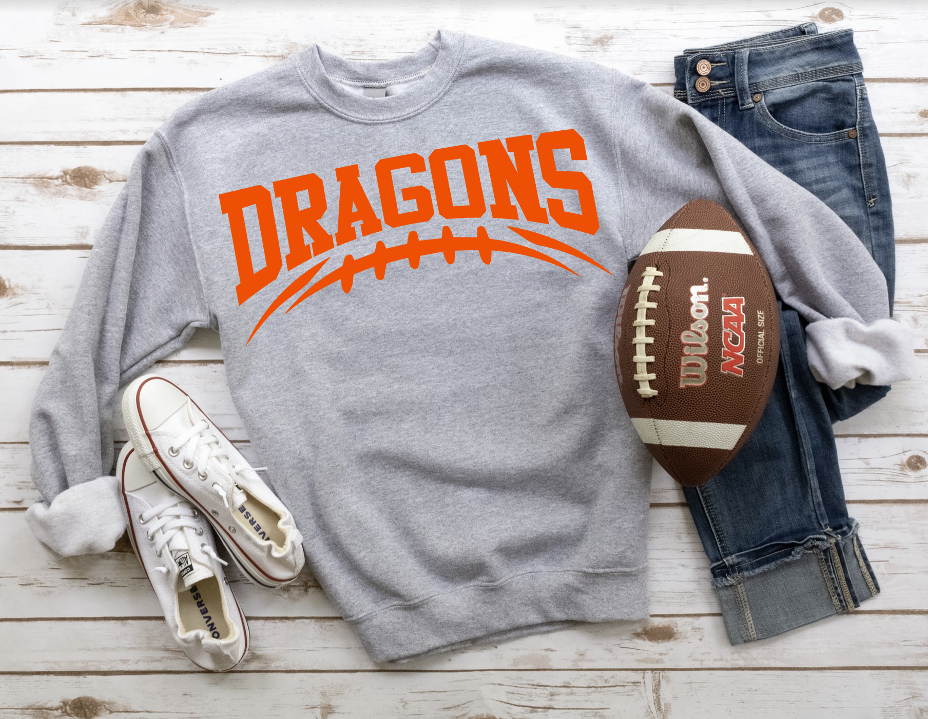 Dragons Football Arched DTF Print