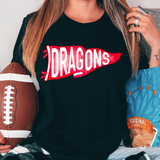 Dragons Watercolor Pennant DTF Print