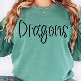 Dragons Curvy Shadow DTF Print