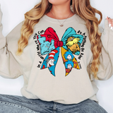Dr Seuss Bow DTF Print