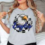 Eagles Checker Circle DTF Print