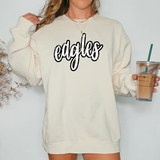 Eagles Crackle Cursive Teams DTF Print