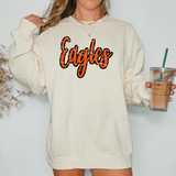 Eagles Crackle Cursive Teams DTF Print
