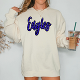 Eagles Crackle Cursive Teams DTF Print
