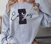 Faux Glitter Polkadot Eagles DTF Print