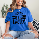 Eagles Basketball with Heart DTF Print