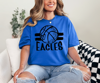 Eagles Basketball with Heart DTF Print