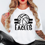 Eagles Basketball with Heart DTF Print