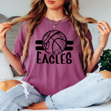 Eagles Basketball with Heart DTF Print