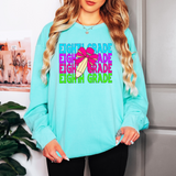 Back To School Repeat Neon Pink Pencil Middle High DTF Print
