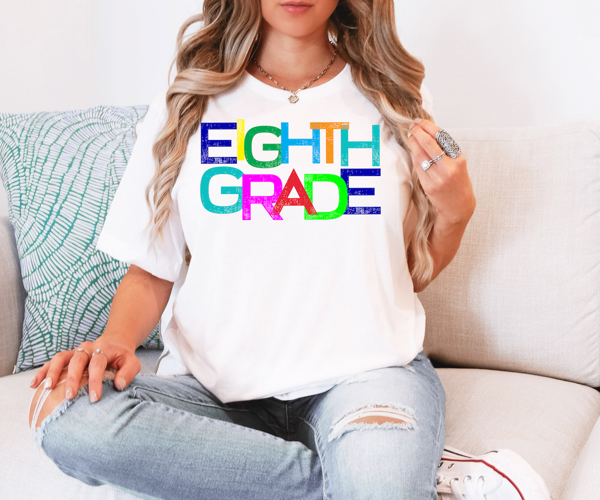 Back To School Funky Colors Middle-High DTF Print