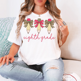 Back To School Pink Leopard Pencil Trio Middle High DTF Print