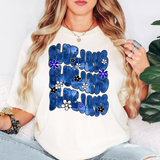 Bluejays Electric Repeat DTF Print