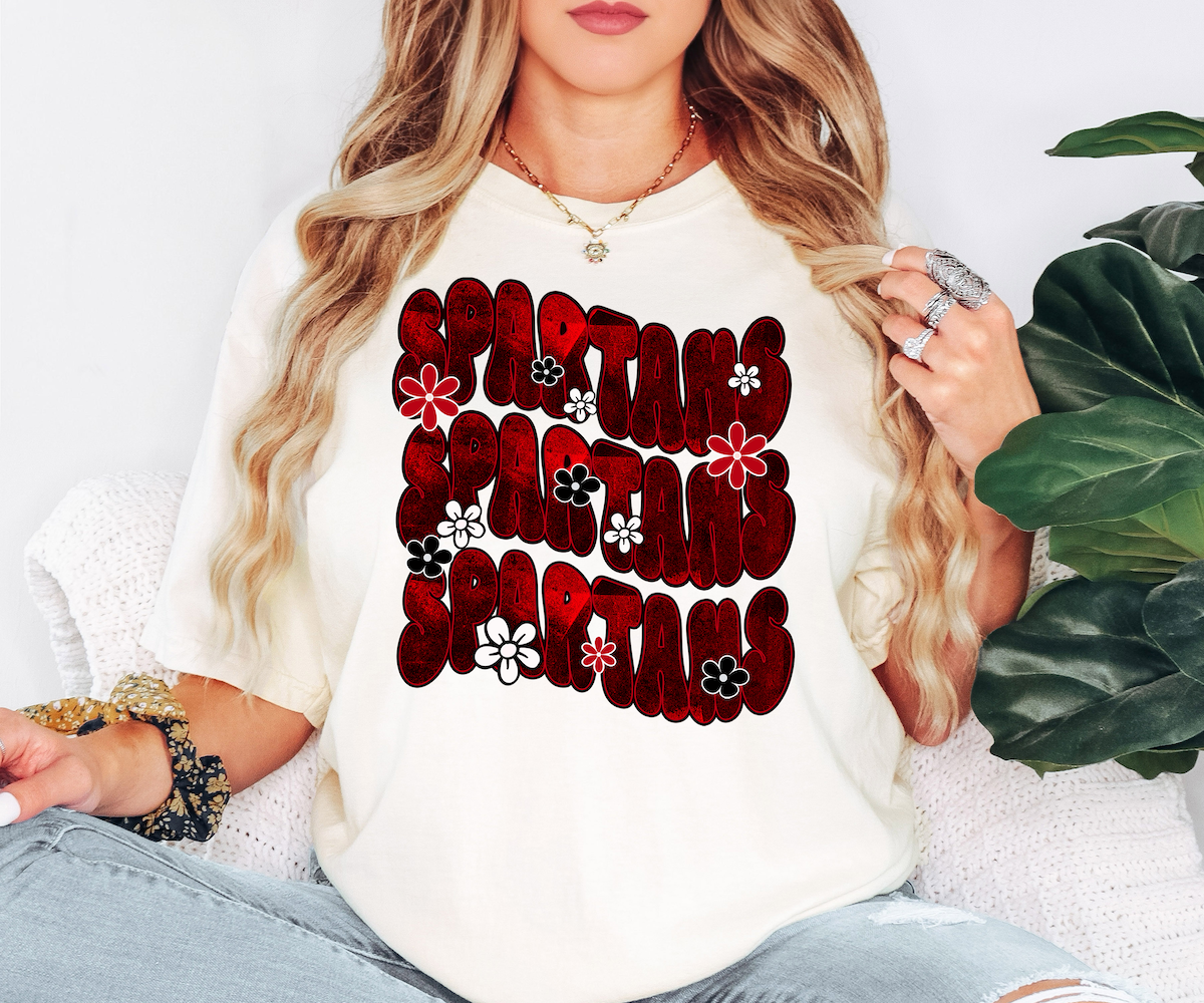 Spartans Electric Repeat DTF Print