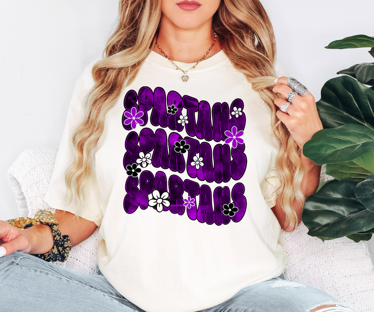 Spartans Electric Repeat DTF Print