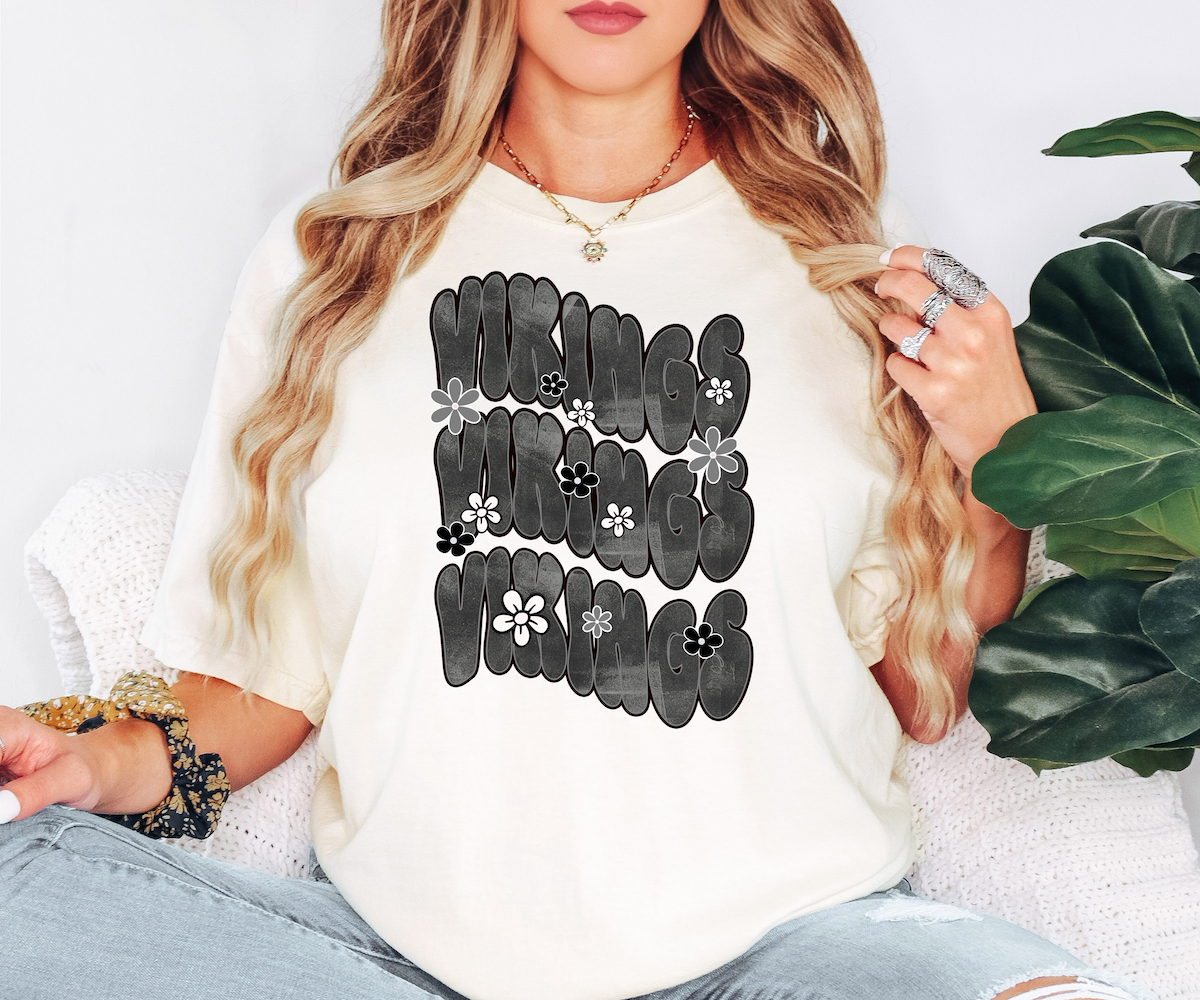 Vikings Electric Repeat DTF Print