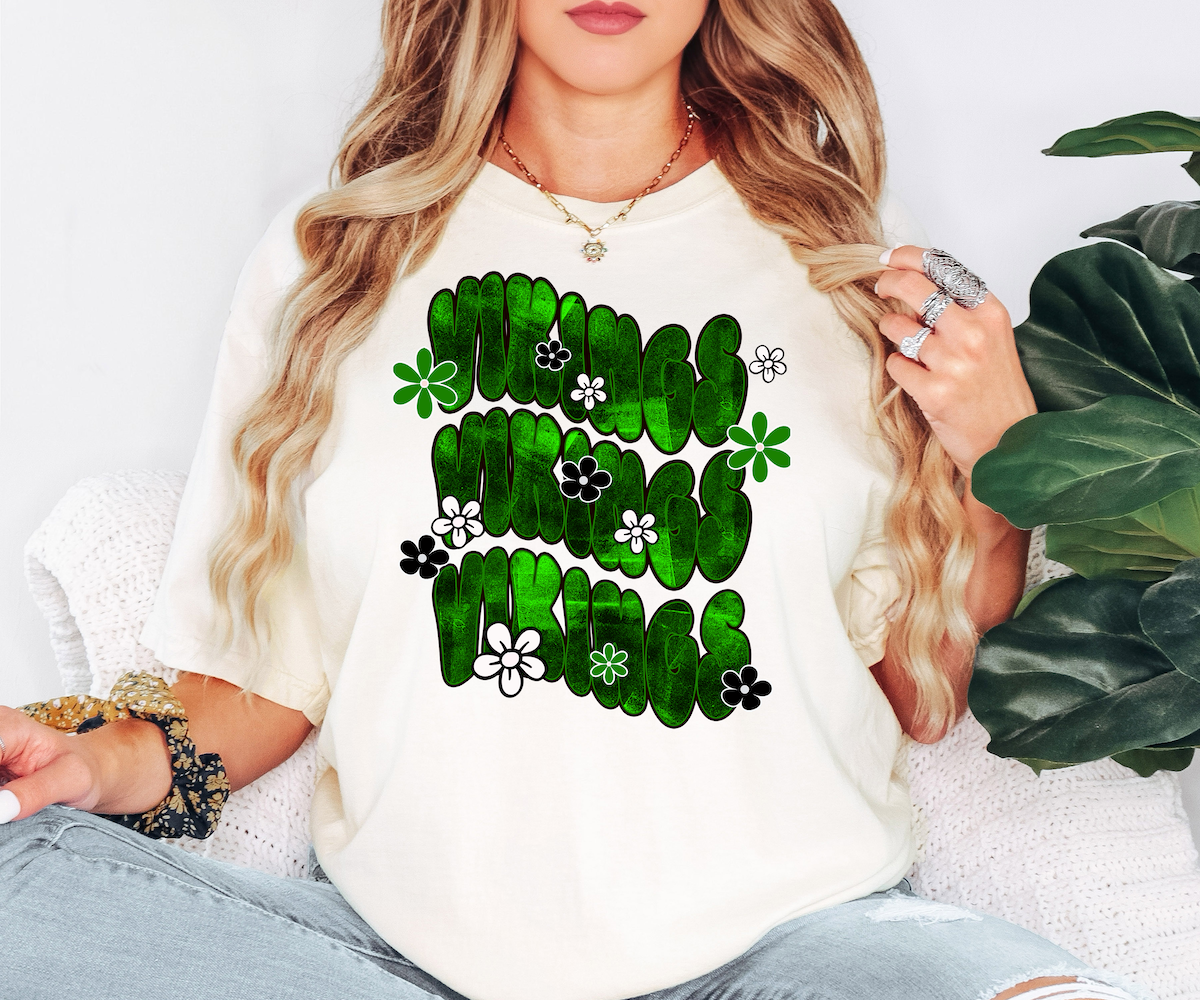 Vikings Electric Repeat DTF Print