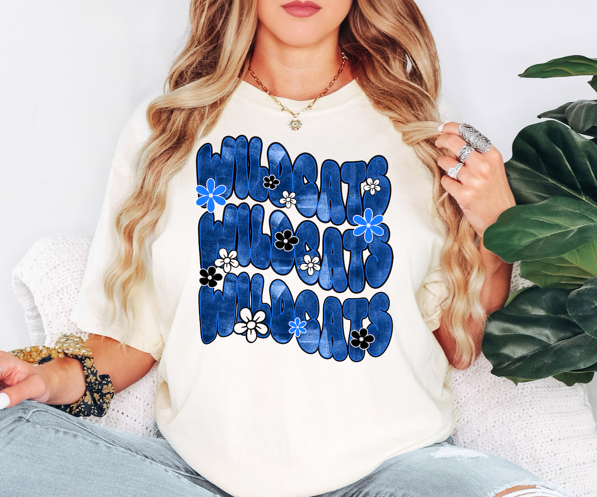 Wildcats Electric Repeat DTF Print