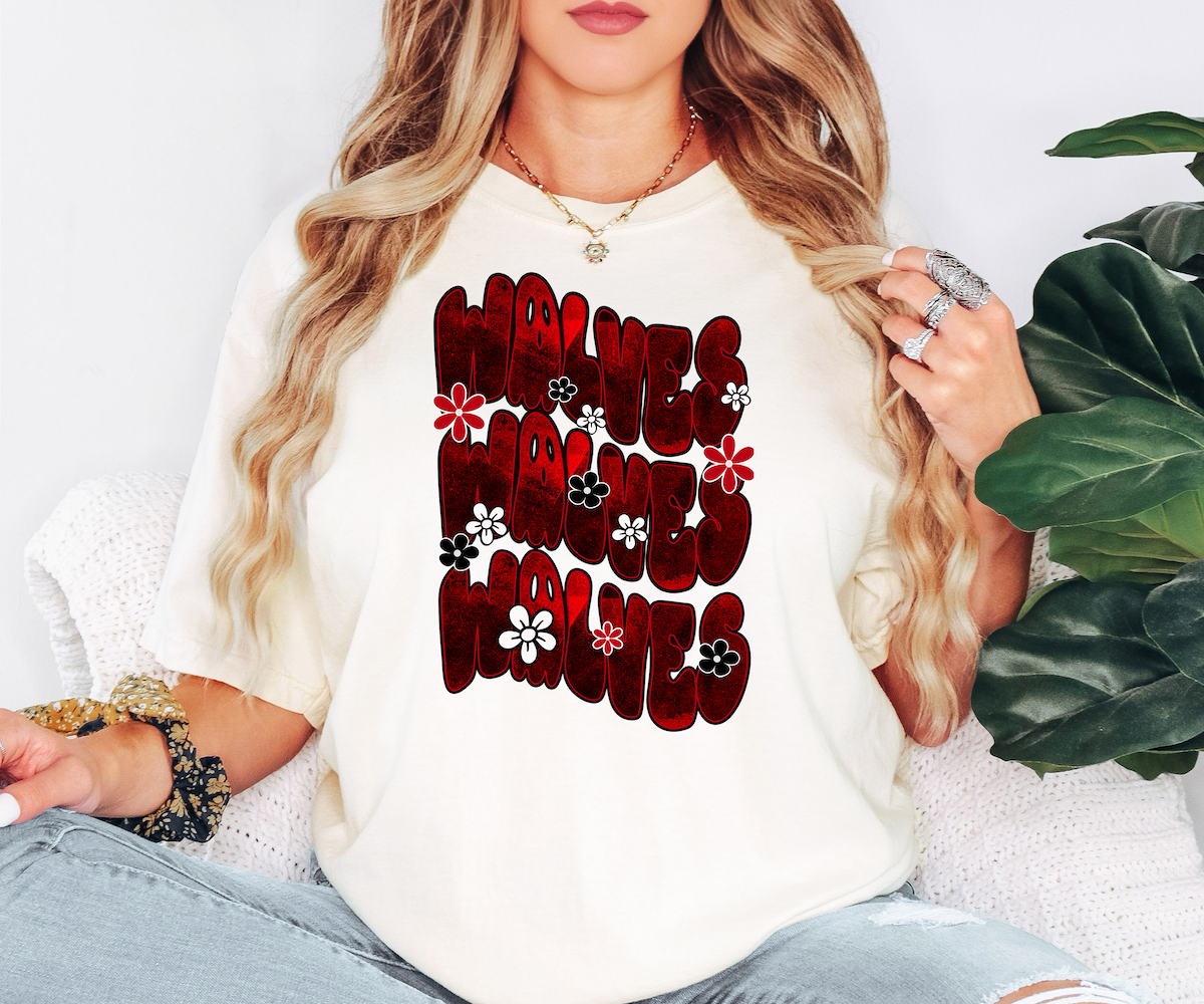 Wolves Electric Repeat DTF Print