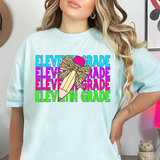 Eleventh Grade Bookworm Repeat Leopard Pencil DTF Print