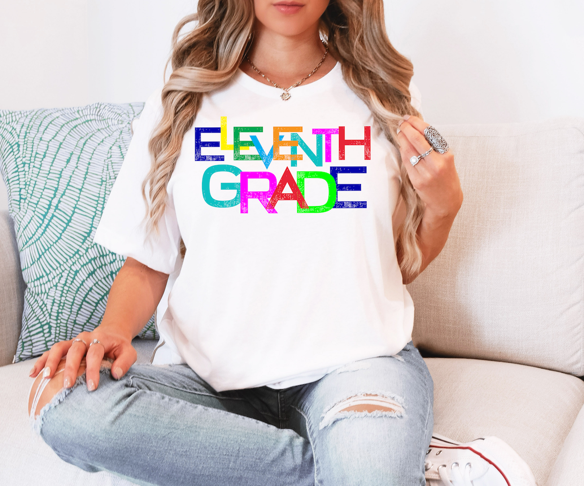 Back To School Funky Colors Middle-High DTF Print