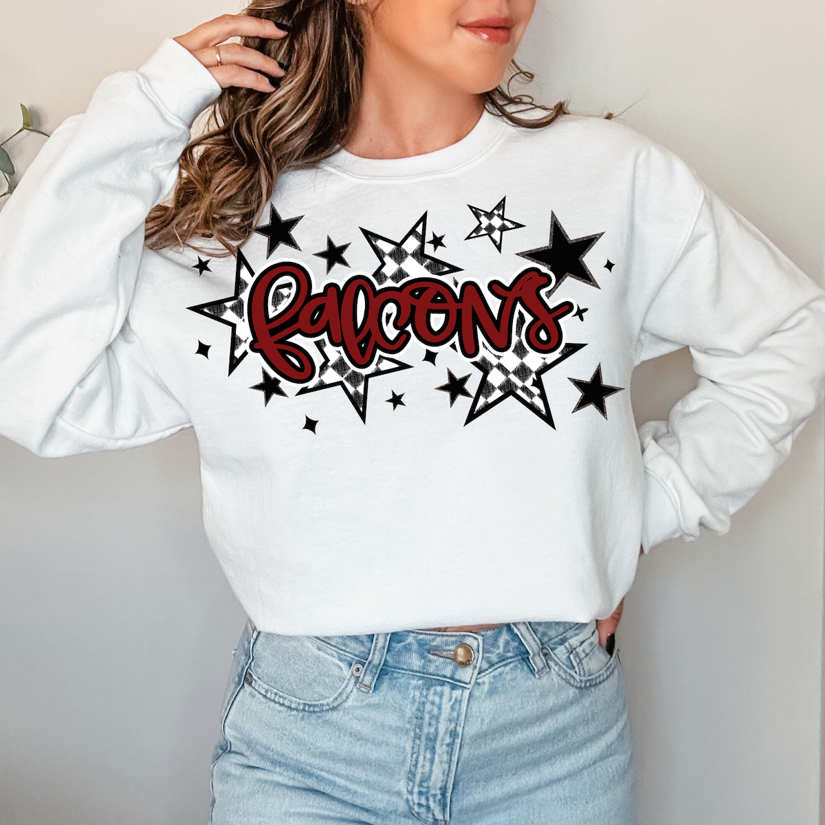 Falcons Retro Star DTF Print