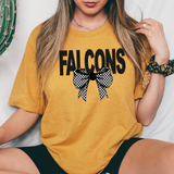 Falcons Coquette Checker Bow DTF Print
