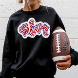 Falcons Outline DTF Print