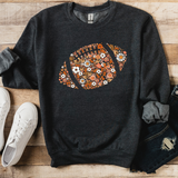 Fall Floral Retro Football DTF Print