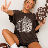 Fall Football Pumpkin Screen Print Transfer