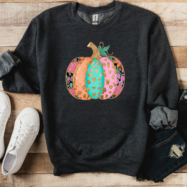 Fall Glitter Pumpkin DTF Print