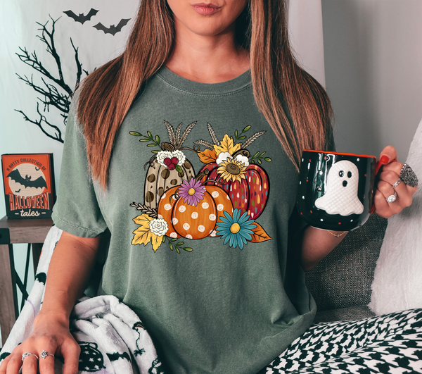 Fall Pumpkin Vignette DTF Print