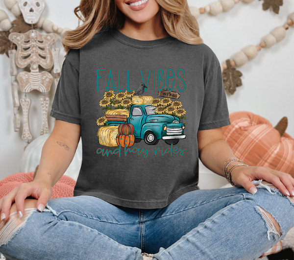 Fall Vibes and Hay Rides DTF Print