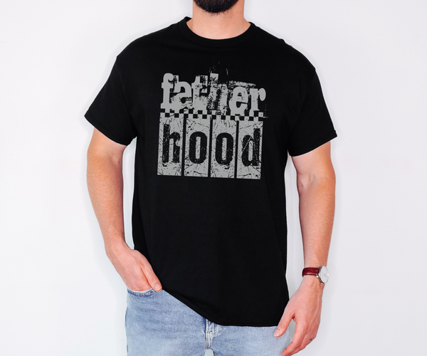 Fatherhood Retro Check DTF Print