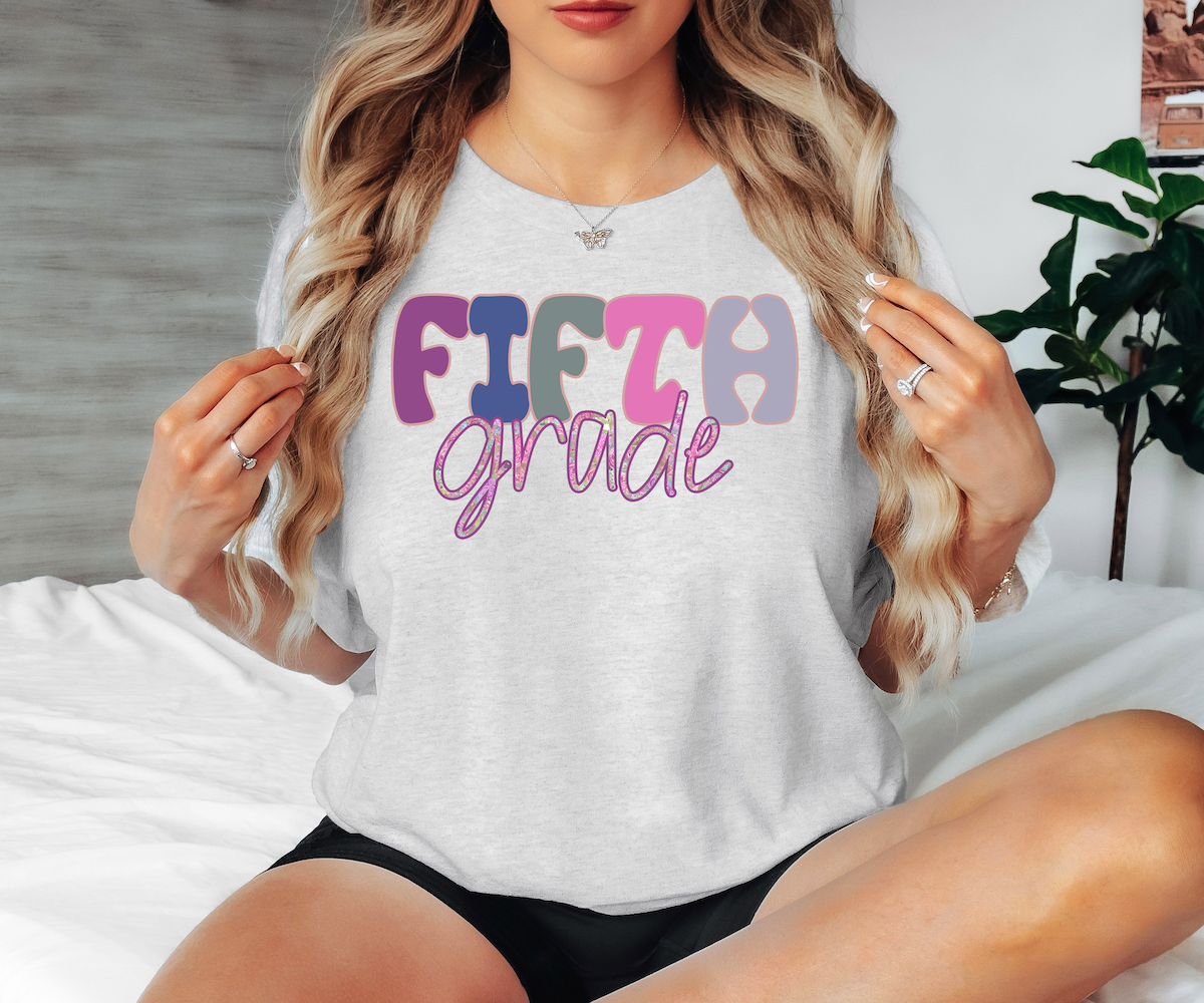 Floral Solid Back To School DTF Print