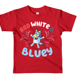 Red White and Bluey DTF Print