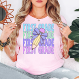 Back To School Repeat Pastel Purple Pencil Elementary DTF Print