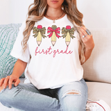 Back To School Pink Leopard Pencil Trio Elementary DTF Print