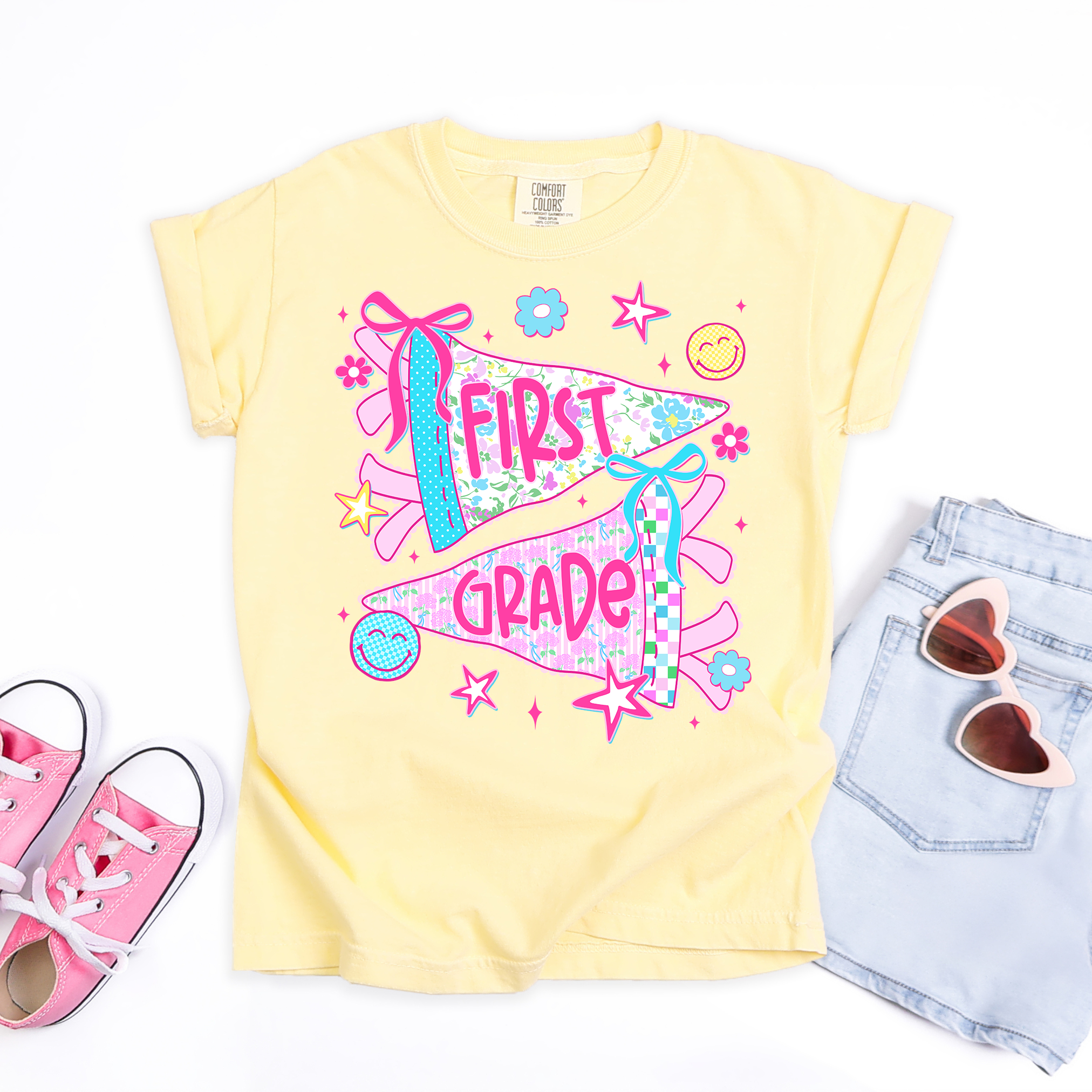 Back to School Preppy Pennant DTF Print