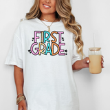 First Grade Spring Star Doodle Mix DTF Print