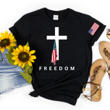 Freedom American Flag Cross DTF Prints