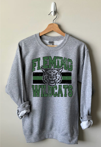 Classic Hometown Fleming Wildcats DTF Print