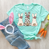 Floral Easter Bunny Trio DTF Print