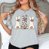 Floral Easter Bunny Trio DTF Print