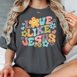 Floral Retro Love Like Jesus DTF Print