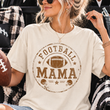 Football Mama Grunge Circle Screen Print Transfer