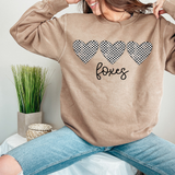 Foxes Checker Heart Trio DTF Print
