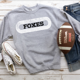 Foxes Retro Team Oval DTF Print