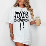 Foxes Simple Bow Checker DTF Print